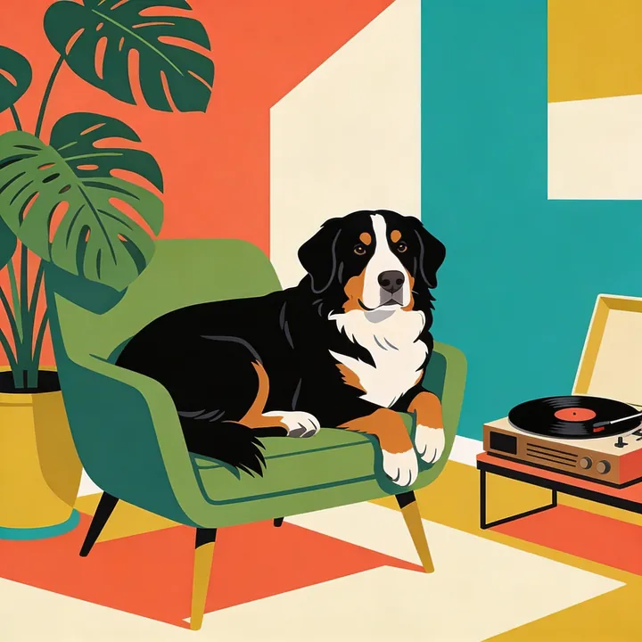 Bernese Mountain Dog portrait