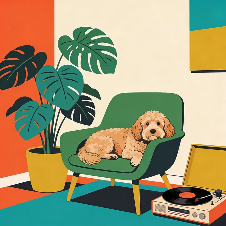 Cavapoo portrait