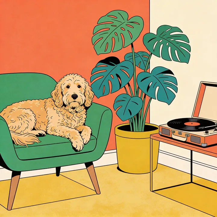 Goldendoodle portrait