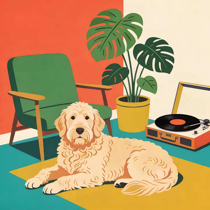 Labradoodle portrait