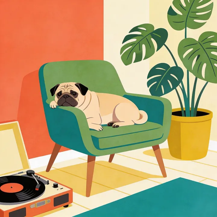 Pug portrait